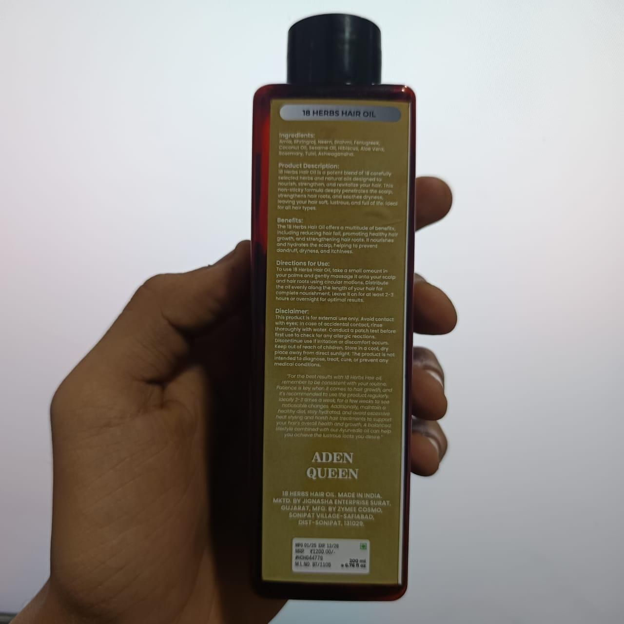 Aen Queen 18 Herbs Hair Oil 200ML